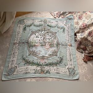 Like New Set of 2 Atelier Choux Swaddles, Sage Green & Blue Colorways